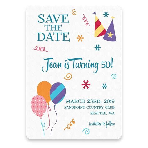 Save The Date Birthday Templates