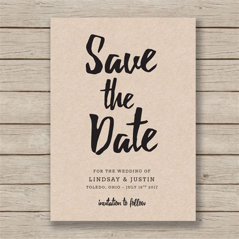Save The Date Free Template