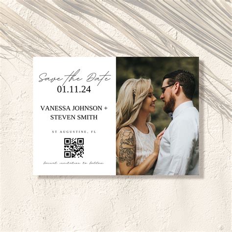 Save The Dates Script Save the Date Modern Photo Save the Date Editable