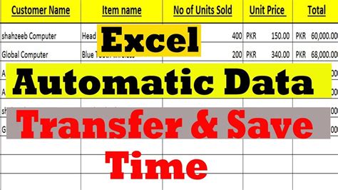 Save Time with This Excel Data Transfer Tips Master Sheet to Multiple