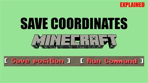 Save coordinates and Run commands at saved position - Planet Minecraft