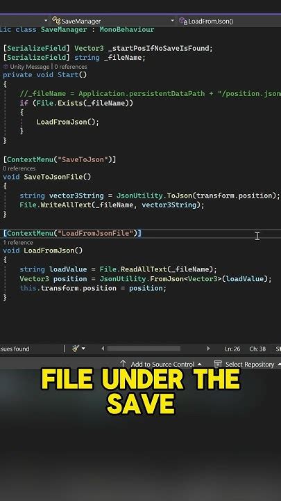 Save game data in Unity with json part 1 YouTube