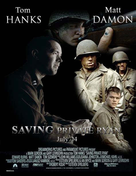 Saving Private Ryan: Directed by Steven Spielberg. With Tom Hanks, Tom Sizemore, Edward Burns, Barry Pepper. Following the Normandy Landings, a group of U.S. soldiers go behind enemy lines to retrieve a paratrooper whose brothers have been killed in action. .
