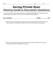 Saving private ryan viewing guide and discussion questions answers. - John deer pressure washer owners manual.