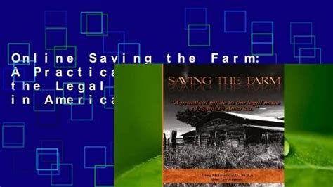 Saving the farm a practical guide to the legal maze of aging in america. - 2011 guide to literary agents by chuck sambuchino.