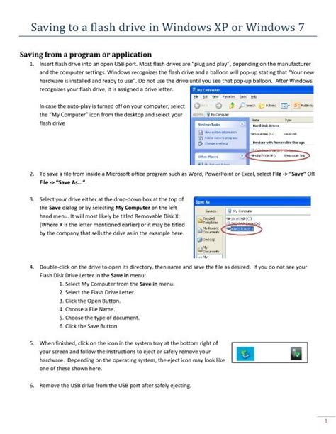 Saving to a flash drive in Windows XP or Windows 7 - YUMPU