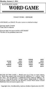 Saxe Word Game Telegraph