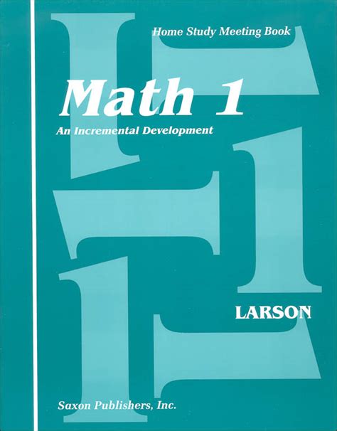 Saxon Math 1 Meeting Book Saxon Publishers