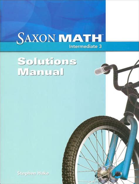 Saxon math intermediate 3 solutions manual. - Manual general de mineria y metalurgia.