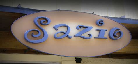 Sazio - 1136 E Atlantic Ave. Delray Beach, Florida 33483. Tel: (561) 276-2637. Hours: Sun - Thurs: 10AM - 9PM. Fri - Sat: 10AM - 10 PM. At Sazio Express, we serve N.Y. style pizza, heroes, wraps, salads and more! Located just two blocks from the beach on Atlantic Avenue in Delray!