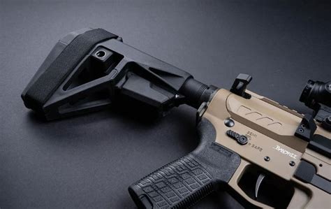 SB Tactical SBA3 Pistol Stabilizing Brace. Designed for all platforms capable of accepting a mil-spec carbine receiver extension, the SBA3 is 5-position adjustable, dramatically enhances versatility, and features a minimalist design with an integral, ambidextrous QD sling socket. Features: Minimalist design. 5-position adjustable.. 