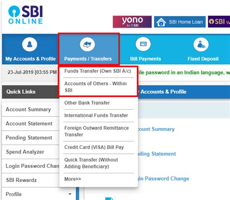 Sbi Net Banking Money Transfer