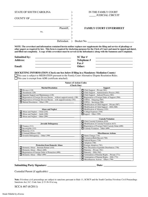Sc family court forms.  The library cannot help you fill out forms.  Download forms for divo...