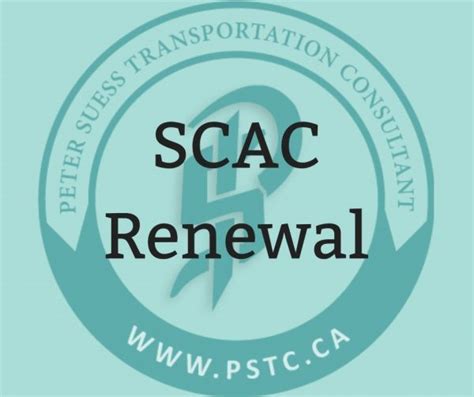 The Standard Carrier Alpha Code of CERTIFICATE OF STANDARD CARRIER ALPHA CODE (SCAC) RENEWAL This Alpha Code will apply only to the company name shown above through June 30, 2020. Approximately two months prior to expiration of this SCAC, NMFTA will provide a renewal notice which must be promptly returned. 