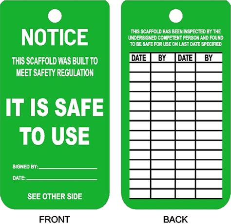 Scaffold Tags - Safety Sign