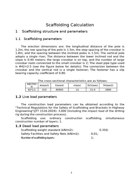 Scaffolding material calculation pdf. 1) The document contains a scaffolding m...