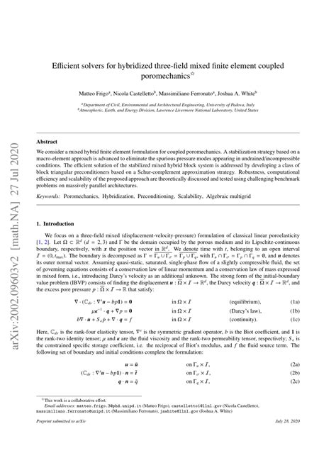 Scalable Algorithms For Three Field Mixed Finite Element Coupled Poromechanics