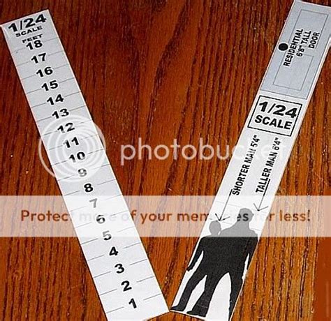 Scale Ruler For Modelers in 1/24 Scale
