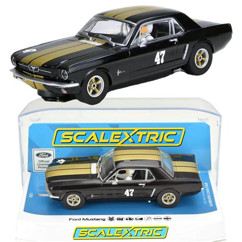 Scalextric C4405 Ford Mustang Black and Gold LEB Hobbies