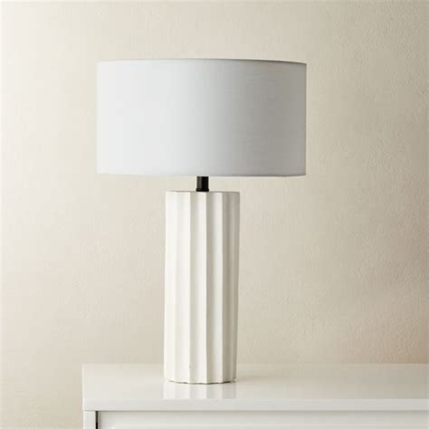 Scallop White Concrete Table Lamp + Reviews CB2 - Pinterest