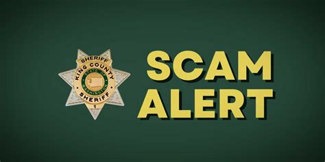 Scam alert - King County - King County, Washington