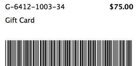 Scan Gift Card Barcode