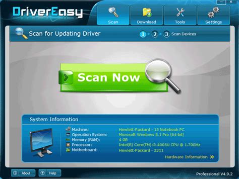 Scan Hardware Devices for Missing or Outdated Drivers