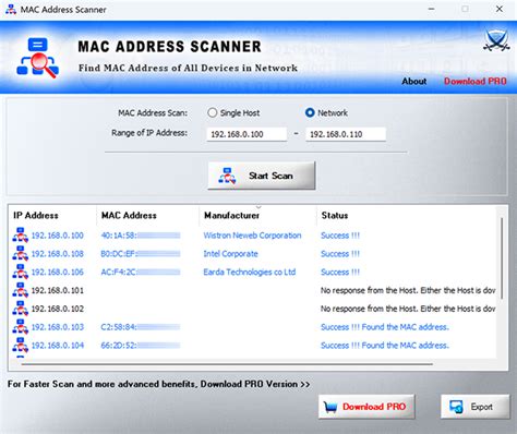 Scan for mac address.  2 editions, MAC Scanner Free for non-commercial, MAC Sca...
