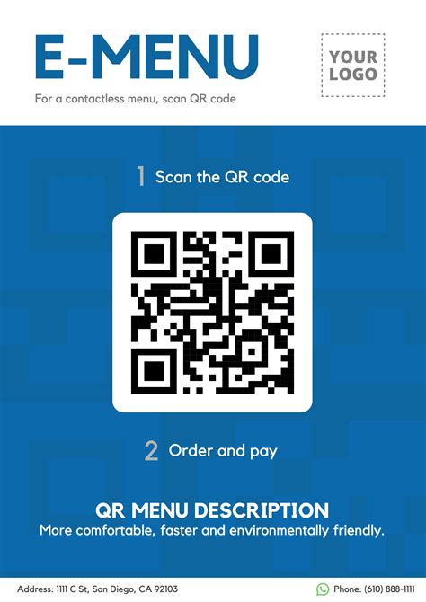 Scan the QR code, order, and pay, editable template Coding, Qr code
