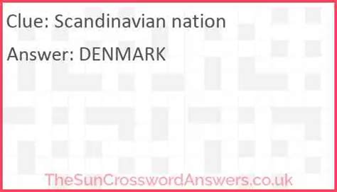 Scandinavian nation crossword clue