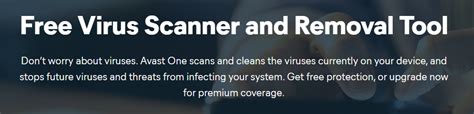 Scanner et outil de suppression des virus Avast