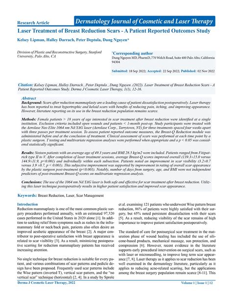 Scar Wars: Optimizing Outcomes with Reduction Mammaplasty