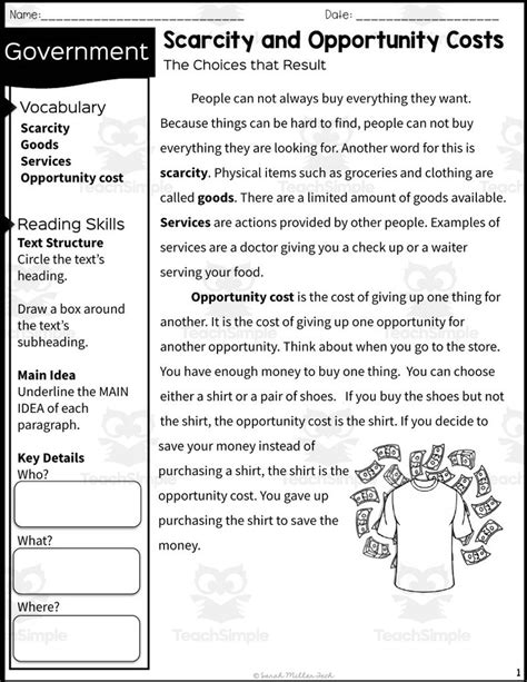 Scarcity Worksheets & Teaching Resources Teachers Pay