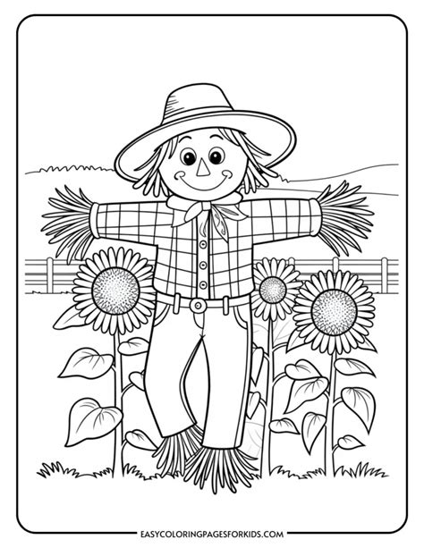 Scarecrow Coloring Sheets