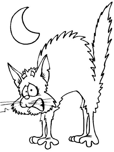 Scared Cat Pages Coloring Pages