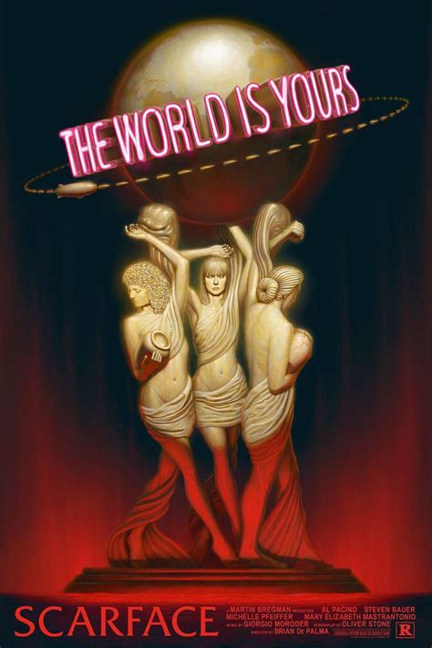 Scarface The World Is Yours Statue Drawing