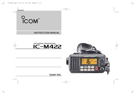 Scarica il manuale di riparazione del servizio icom ic m422. - Manuale di aer johnson e johnson.