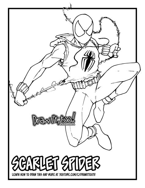 Scarlet Spider Pages Coloring Pages