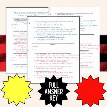 Scarlet The Answer Guide Letter Reading Key