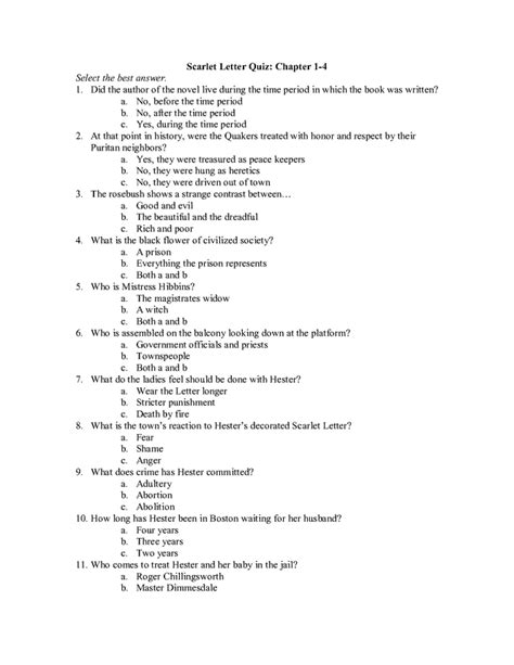 Scarlet letter short answer study guide questions. - Younger next year for women 1st first edition text only.