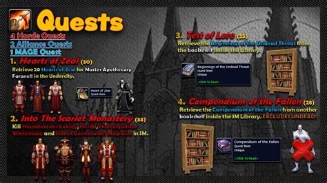 Scarlet monestary quests. The quest called “In the Name of the Light” which takes place in the Scarlet Monastery is not offered by Raleigh the Devout UNTIL you complete a short chain quest, which starts at Brother Crowley 42.24 Stormwind – Cathedral Square (Downstairs) called “Brother Anton.” 