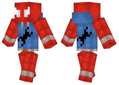 6. Change My Minecraft Skin. Download Minecraft Skin. Papercraft it. Spider-Pug. Level 54 : Grandmaster Procrastinator. 141. This skin is kind of based off of the classic black suit Spider-Man but slightly custom and i thought i should redo it since i haven't made the classic version in a long time. Hope you enjoy!. 