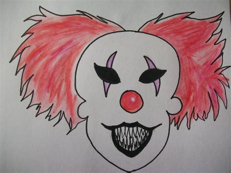 Scary Clown Drawings Easy