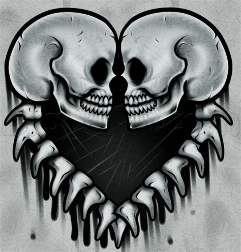 Scary Skull Drawing Easy