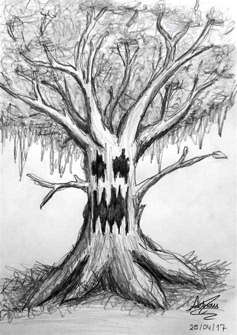 Scary Tree Drawing