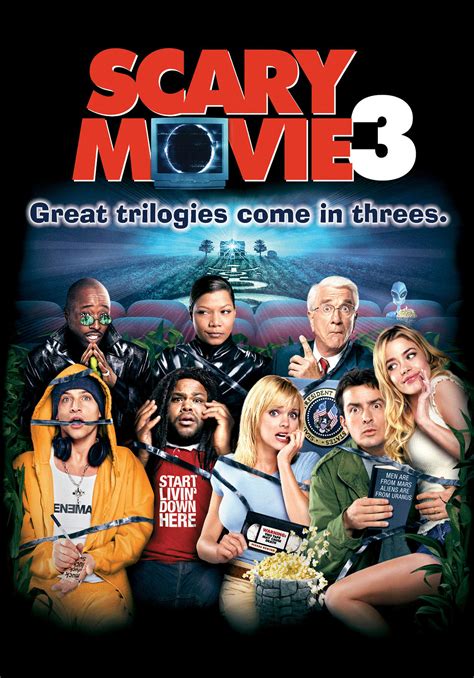 Scary movie 3.5. Jun 26, 2017 ... Scary Movie 3 (2003) Cindy must investigate mysterious crop circles and video tapes, and help the President in preventing an alien invasion. 