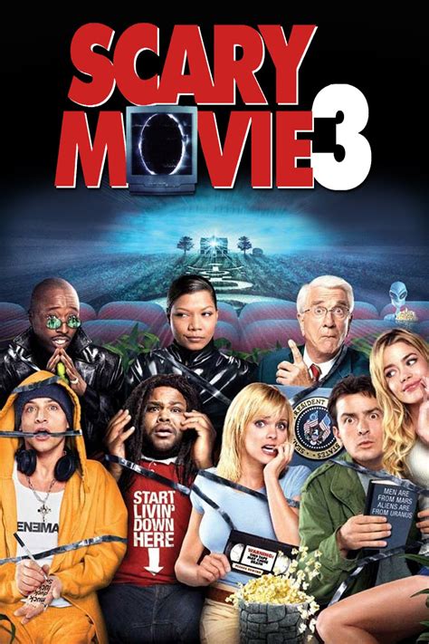 Scary movie three. Scary Movie 3 is a comedy film that parodies popular horror and sci-fi movies. It’s known for its slapstick humor and absurd take on iconic scenes from the genre. The movie offers a hilarious ... 