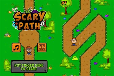 In this game, players journey down a scary path to see how far they can make it. Players must avoid obstacles and monsters. More paths are unlocked by playing more times and traveling longer distances.