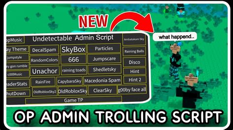Scary troll script.  Discover 5 Op troll scripts for the Troll Players Tower game! Free...