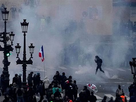 Scattered protests continue as Paris reels from violence